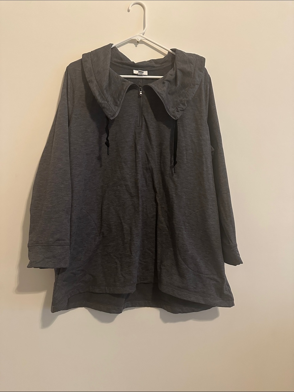 J. Jill charcoal gray 1/4 zip